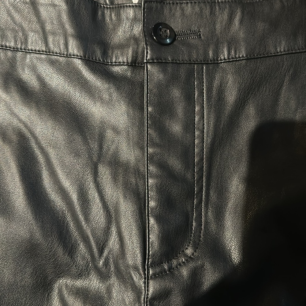 Peace of Cloth Black Faux Leather Jeans Size 10 NWT - Picture 7 of 15